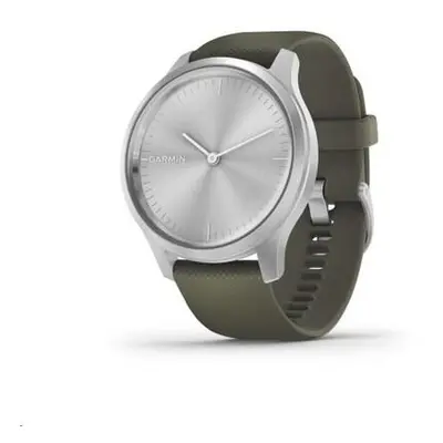 Garmin vivomove3 Style, Silver/Green Band