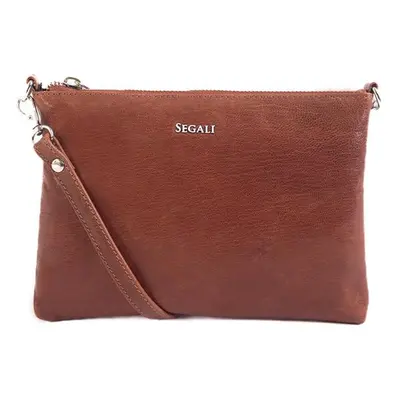 SEGALI Dámská kožená crossbody kabelka A6C G cognac