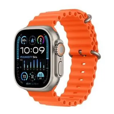 Apple Watch Ultra 2 49mm titanová s oranžovým oceánským řemínkem