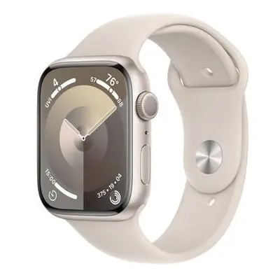 Apple Watch Series 9 45mm Hvězdně bílý hliník s hvězdně bílým sportovním řemínkem M/L