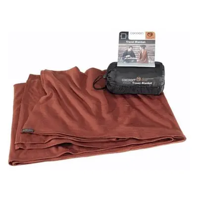 Cocoon merino deka Merino Wool/Silk Blanket dark terracotta