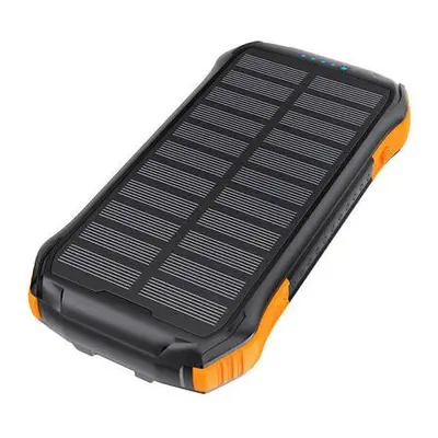 Choetech B659 Solar power bank with inductive charging 2x USB 10000mAh Qi 5W (black-orange)