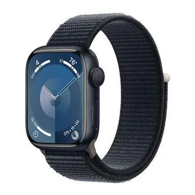 Apple Watch Series 9 41mm Temně inkoustový hliník s temně inkoustovým provlékacím řemínkem