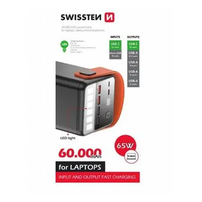 Swissten POWER LINE 65W 60000mAh černá 22013943