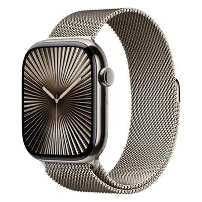 Apple Watch Series 10 GPS + Cellular 46mm Natural Titanium Case with Natural Milanese Loop - M/L