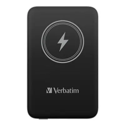 VERBATIM Powerbanka Charge 'n' Go, Magnetická, 10000 mAh, USB-C, Černá