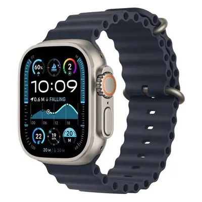 Apple Watch Ultra 2 GPS + Cellular 49mm Natural Titanium Case with Navy Ocean Band (MX4D3CS/A)