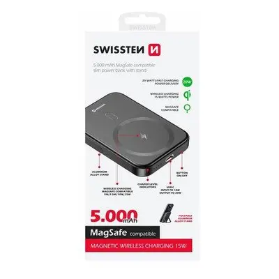 Swissten power bank pd 20w 5000 mah (kompatibilní s magsafe)