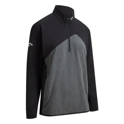 Callaway Aquapel 1/4 Zip pánská golfová mikina, černá/šedá