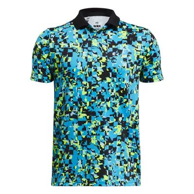 Under Armour Matchplay Printed chlapecké golfové triko, černé/modré