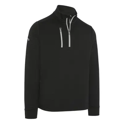 Callaway Midweight Textured 1/4 Zip Fleece pánská golfová mikina, černá