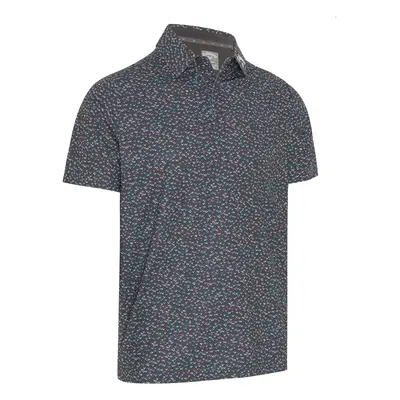 Callaway All-Over Chev Confetti Print pánské golfové triko, tmavě šedé