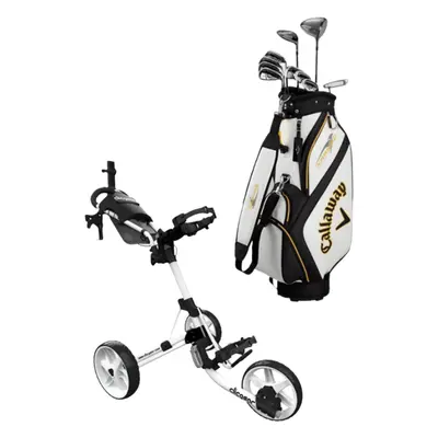 Callaway Warbird 2021 pánský set, grafit, pravý + Clicgear M4 bílý