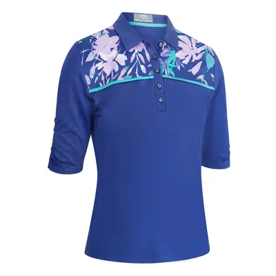 Callaway Tropical Block Print dámské golfové triko, modrofialové