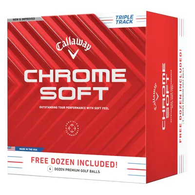 Callaway Chrome Soft Triple Track 24 golfové míče - bílé 48 ks (3 + 1 ZDARMA)