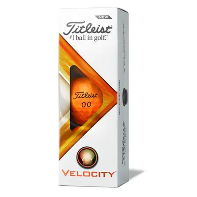 Titleist Velocity 2022 golfové míče - oranžové matné 3 ks