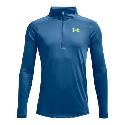 Under Armour Tech 2.0 1/2 Zip dětské golfové triko s dlouhým rukávem, modré