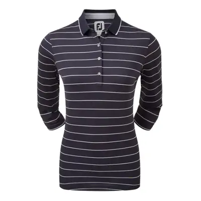 FootJoy Pinstripe dámské golfové triko s 3/4 rukávem, tmavě modré