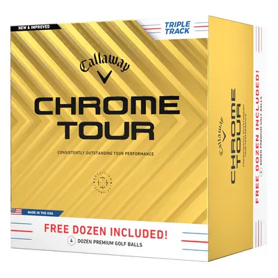 Callaway Chrome Tour Triple Track 24 golfové míče - bílé 48 ks (3 + 1 ZDARMA)