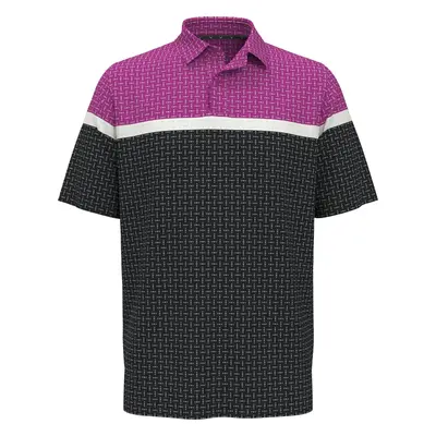 Callaway Classic Geo Print pánské golfové triko, fialové/tmavě šedé