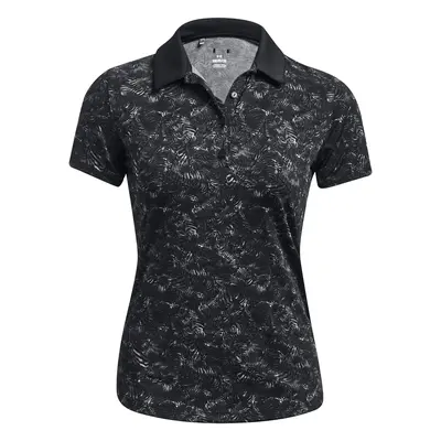 Under Armour Playoff Printed SS dámské golfové triko, černé