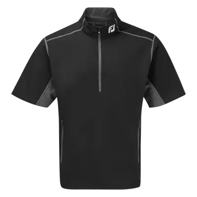 FootJoy Half-Zip S/S Windshirt pánská bunda s krátkým rukávem, černá