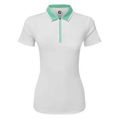 FootJoy Colour Block Lisle dámské golfové triko, bílé