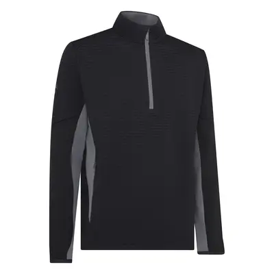 Callaway Midweight Textured 1/4 Zip Fleece pánská golfová mikina, černá/šedá