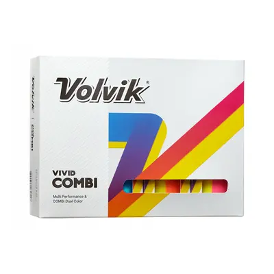 Volvik Vivid Combi golfové míče - barevné matné 12 ks