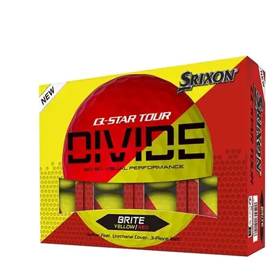 Srixon Q-STAR Tour Divide golfové míče - červené/žluté matné 12 ks