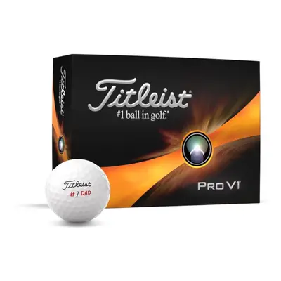 Titleist Pro V1, No. 1 Dad, limitovaná edice ke dni otců, golfové míče - bílé 12 ks