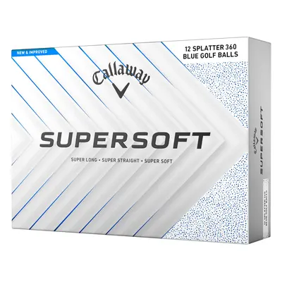 Callaway Supersoft 25 Splatter 360 Blue golfové míče - bílé 12 ks