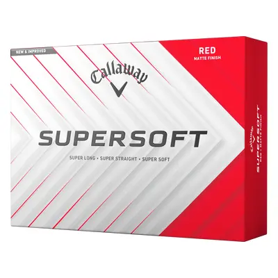 Callaway Supersoft 25 golfové míče - červené matné 12 ks