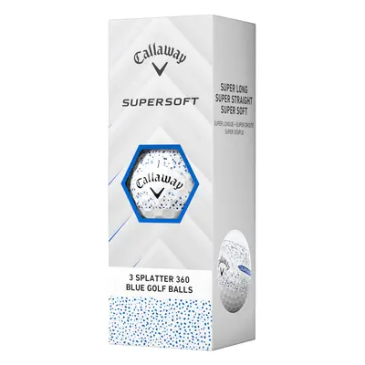 Callaway Supersoft 25 Splatter 360 Blue golfové míče - bílé 3 ks