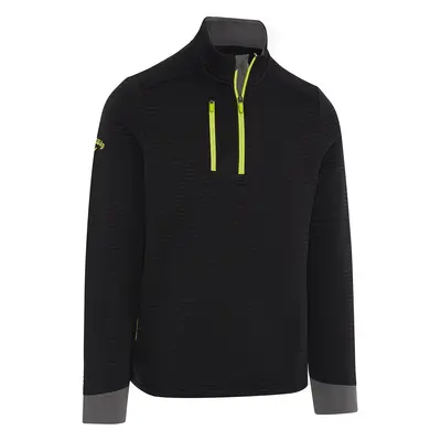 Callaway Midweight Textured 1/4 Zip Fleece pánská golfová mikina, černá