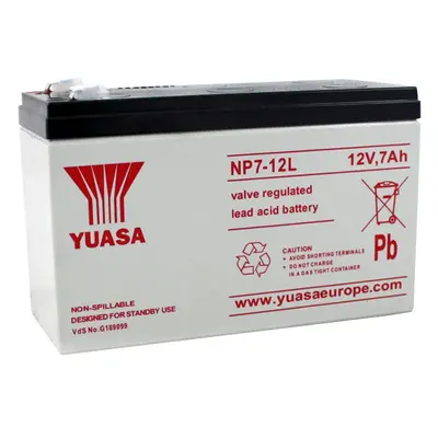 Staniční (záložní) baterie YUASA NP7-12L, 7Ah, 12V