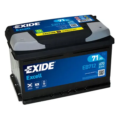 Exide Excell 12V 71Ah 670A EB712