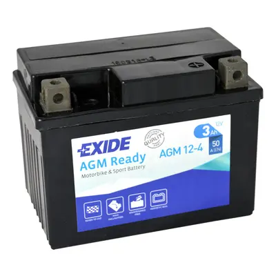 Motobaterie EXIDE BIKE AGM Ready 3Ah, 12V, AGM12-4 (YTX4L-BS)