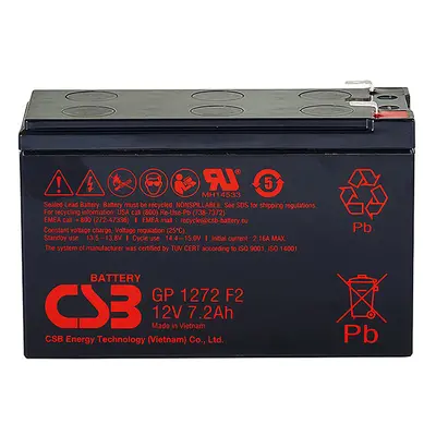 CSB GP1272 F2 12V 7,2Ah APC RBC2