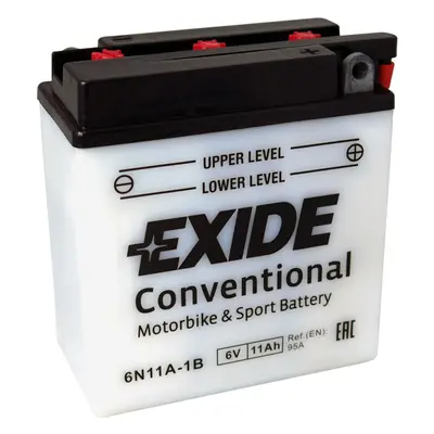 Motobaterie EXIDE BIKE Conventional 11Ah, 6V, 6N11A-1B