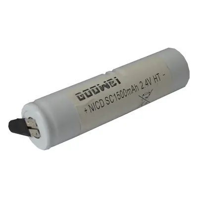 Baterie pro nouzová světla, osvětlení Goowei 2,4V 1500mAh vysokoteplotní (2STVTCs), faston 4,8mm