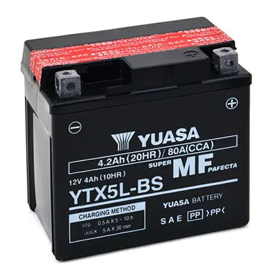 Motobaterie YUASA (originál) YTX5L-BS, 12V, 4Ah