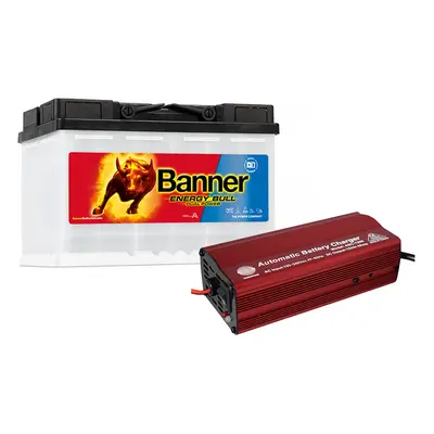 Set trakční baterie Banner Energy Bull 95601 (75Ah) + nabíječka FST ABC-1206 (6A), 12V