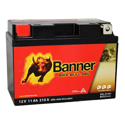 Motobaterie Banner Bike Bull GEL 51201 / BGTZ14-S, 12V - 11Ah