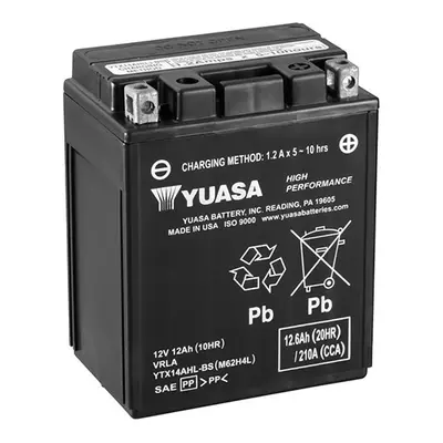 Motobaterie YUASA (originál) YTX14AHL-BS, 12V, 12Ah