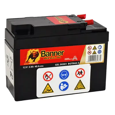 Motobaterie Banner Bike Bull GEL 50301 / BGTR4A-S, 12V - 3Ah