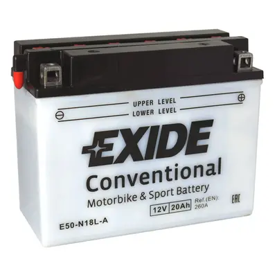 Motobaterie EXIDE BIKE Conventional 20Ah, 12V, E50-N18L-A