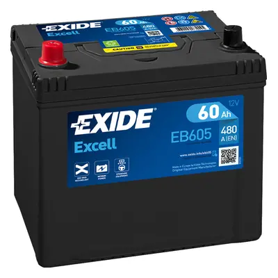 Autobaterie EXIDE Excell 60Ah, 12V, EB605