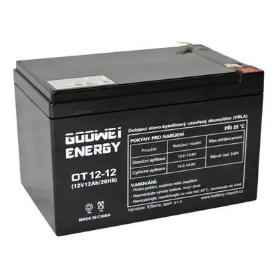 Staniční (záložní) baterie GOOWEI ENERGY OT12-12, 12Ah, 12V ( VRLA )