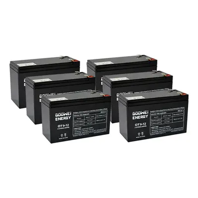 Baterie pro UPS (6x Goowei Energy OT9-12)